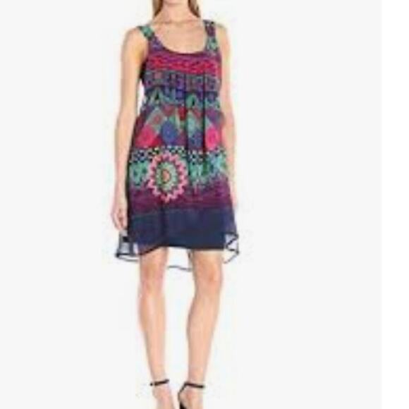 DESIGUAL COLOR MAGIC GEOMETIC DRESS SIZE 40 (M) - Picture 1 of 10